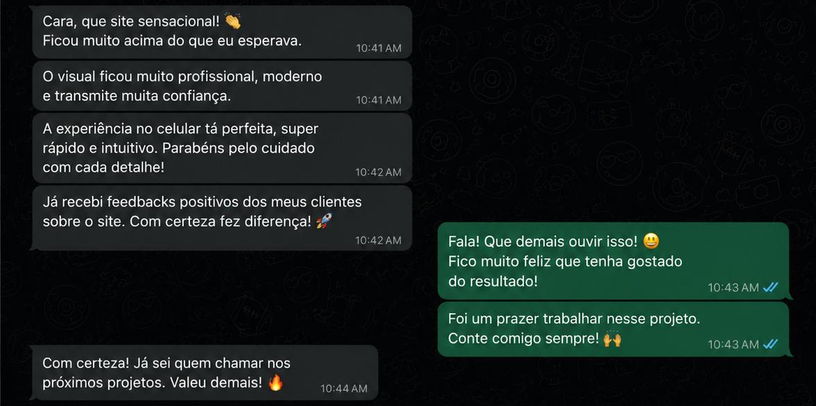 Print de conversa com cliente
